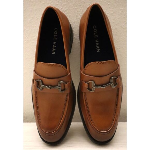 Cole Haan C37282 Men's Sz 7.5M Brown Leather Modern Essentials Bit Loafers - Picture 3 of 16